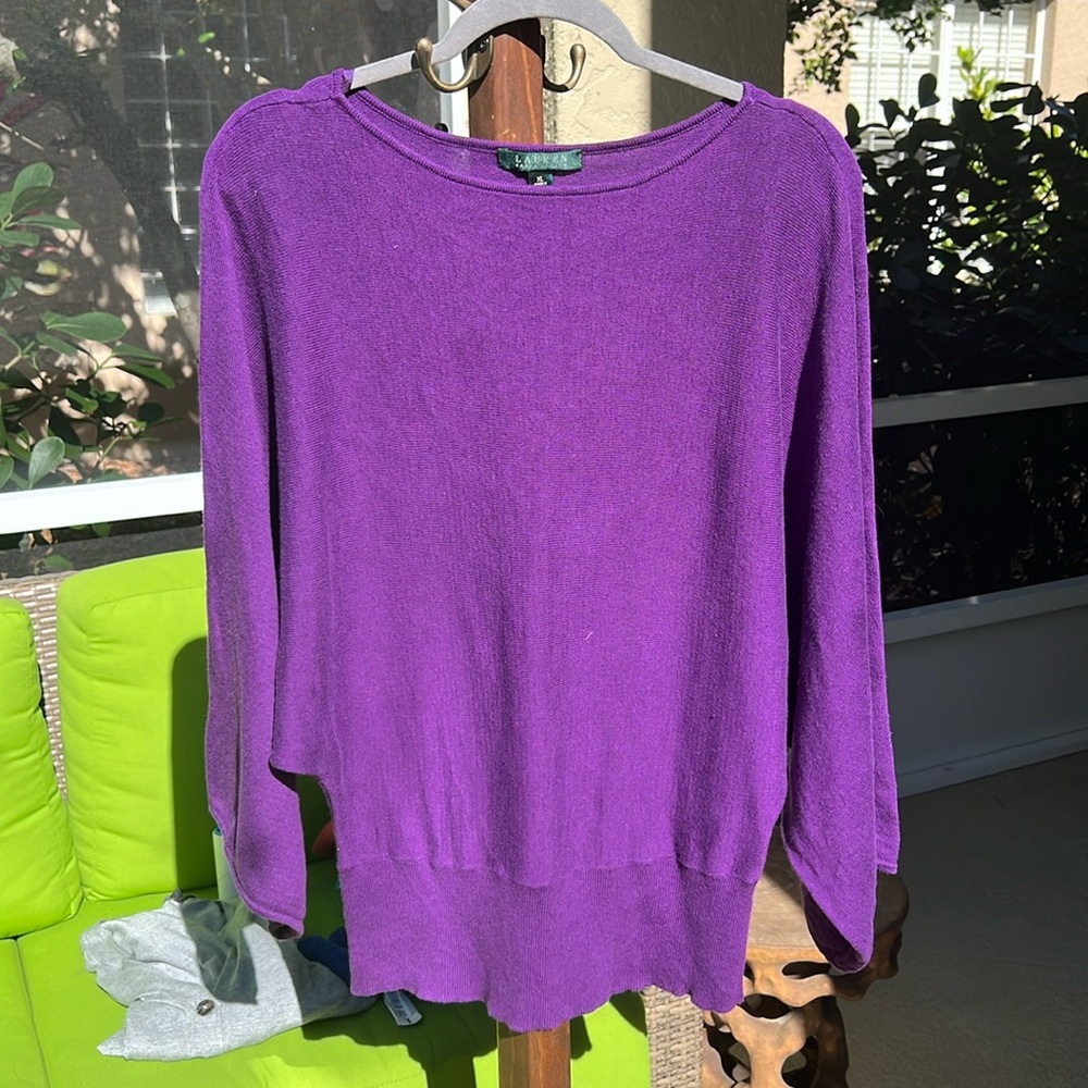 Lauren batwing sleeve cotton blend tunic